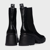 Bota Chelsea Tratorada Em Couro Preta 484005 Carrano